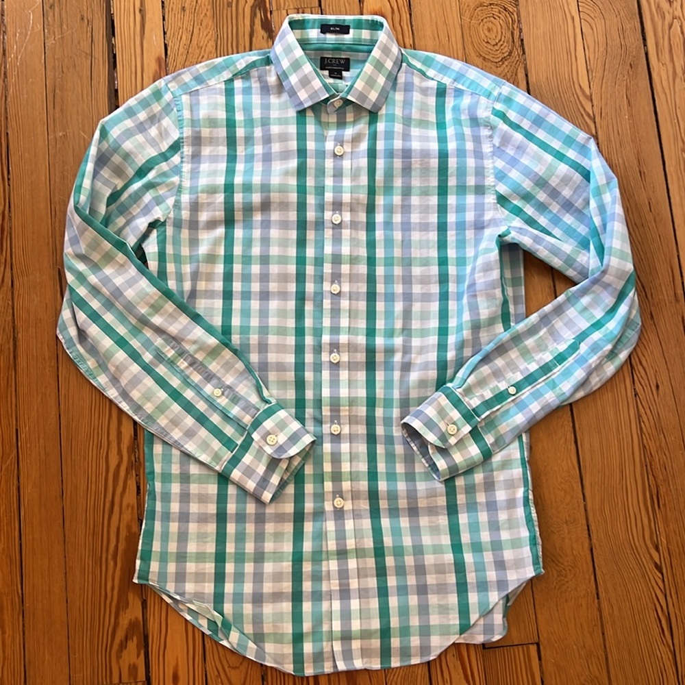 J. Crew Factory Performance Slim Gingham Shirt